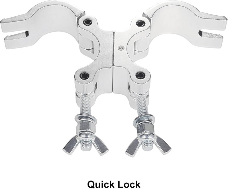 GZhumin Pro TUV Swivel Truss Clamp 2 inch, 2 Packs Heavy Duty 1100lb / 500kg Swivel Coupler 50mm Truss Clamps, Dual Head Turn As Needed Two 360 Degree Lighting Clamps, Fit truss OD 48-52mm / 2” - Image 4